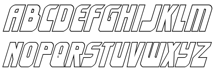 Eldebaran Outline Italic Font LOWERCASE