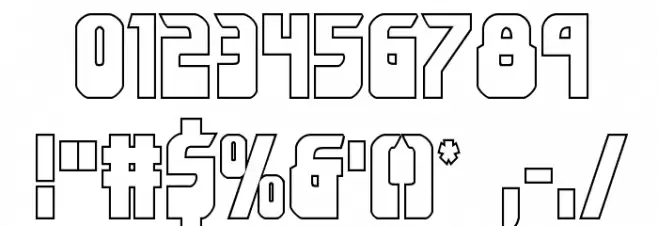 Eldebaran Outline Regular Font OTHER CHARS