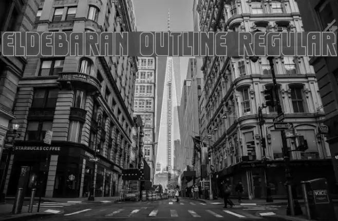 Eldebaran Outline Regular Font examples
