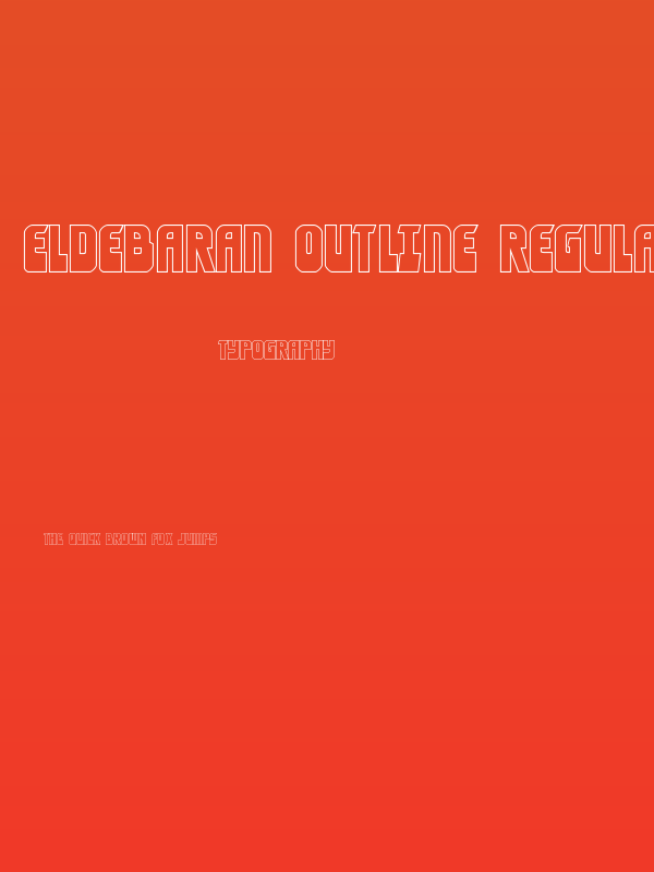 Eldebaran Outline Regular Poster