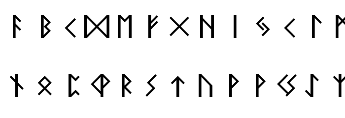 Elder Futhark Regular Font LOWERCASE