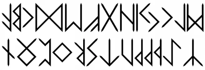 Elder-Futhark फ़ॉन्ट अपरकेस