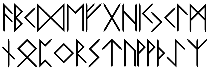 Elder-Futhark Font LOWERCASE