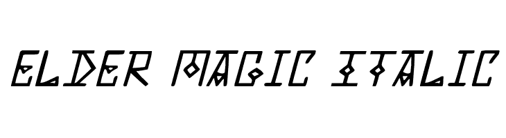 Elder Magic Italic  नि: शुल्क फ़ॉन्ट्स डाउनलोड