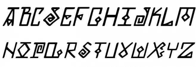 Elder Magic Italic Polices MAJUSCULES