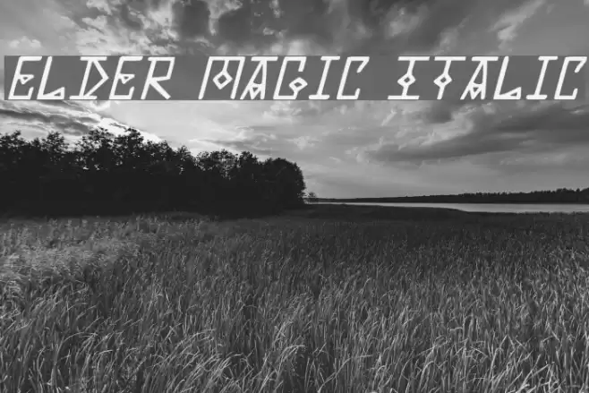 Elder Magic Italic Font examples