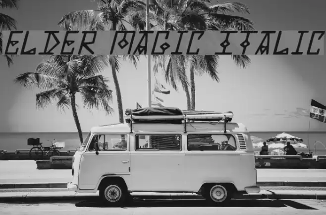 Elder Magic Italic Font examples