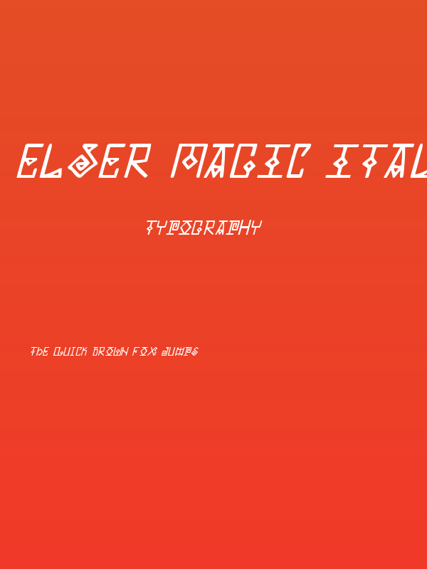 Elder Magic Italic Poster