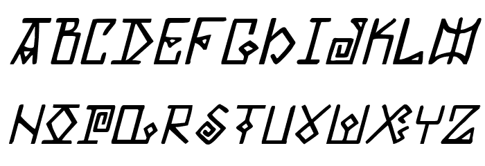 Elder Magic Italic Font LOWERCASE