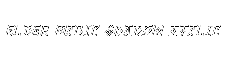 Elder Magic Shadow Italic  font caratteri gratis