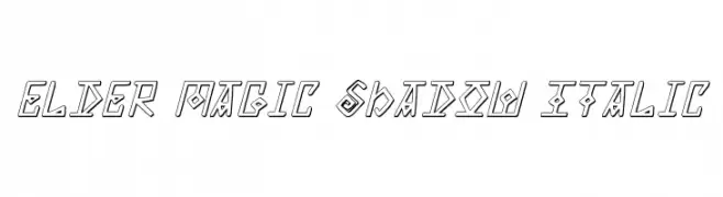 Elder Magic Shadow Italic  Descarca Fonturi Gratis