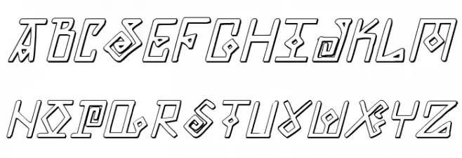 Elder Magic Shadow Italic Polices MAJUSCULES