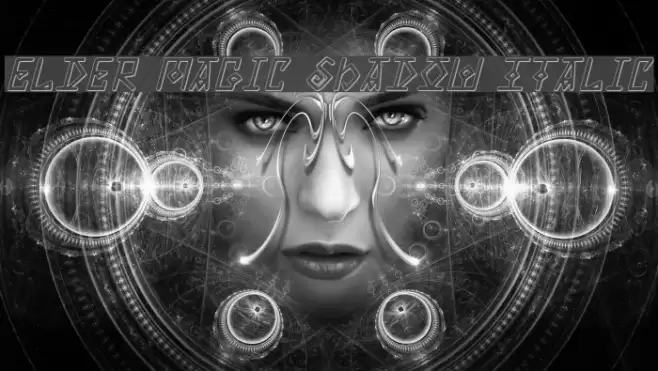 Elder Magic Shadow Italic Font examples