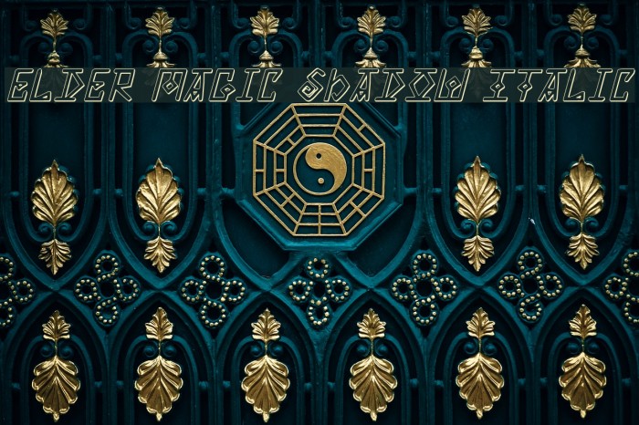 Elder Magic Shadow Italic Example 2