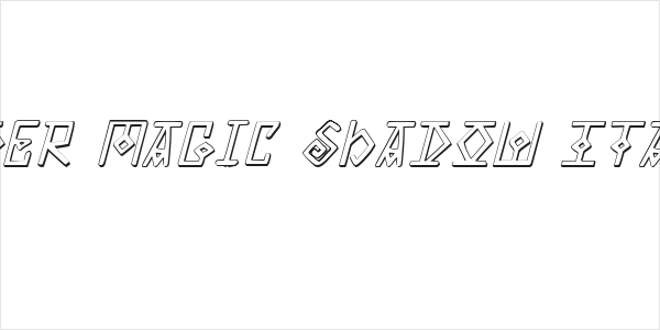 Elder Magic Shadow Italic Logo