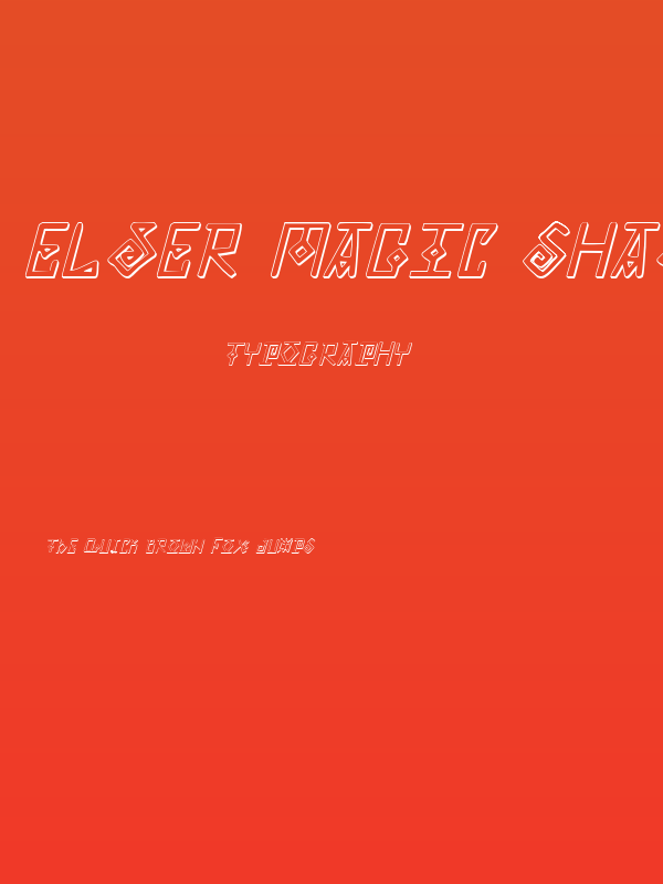 Elder Magic Shadow Italic Poster