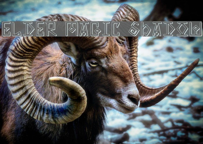 Elder Magic Shadow Font examples