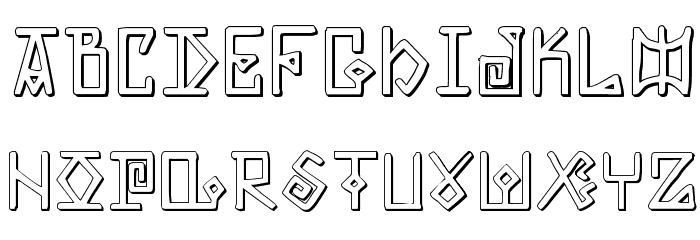 Elder Magic Shadow Font LOWERCASE