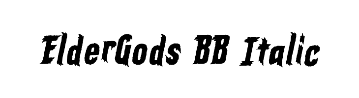 ElderGods BB Italic  フリーフォントのダウンロード