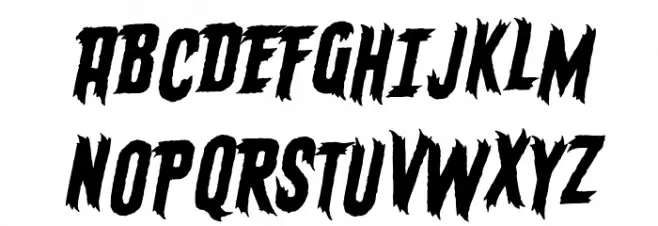 ElderGods BB Italic Schriftart Groß
