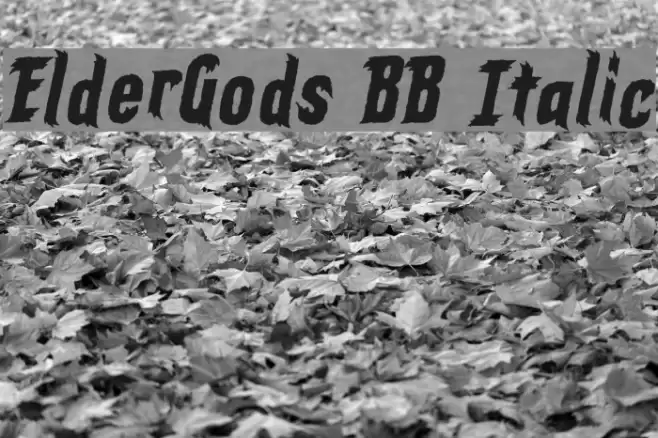 ElderGods BB Italic Font examples