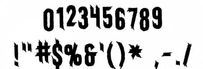 ElderGods BB Font Alte caractere
