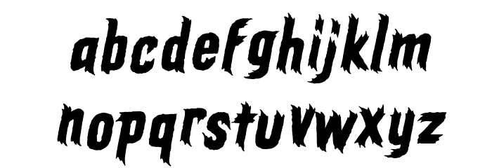 ElderGodsBB-Italic Font LOWERCASE