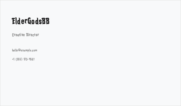 ElderGodsBB Business Card