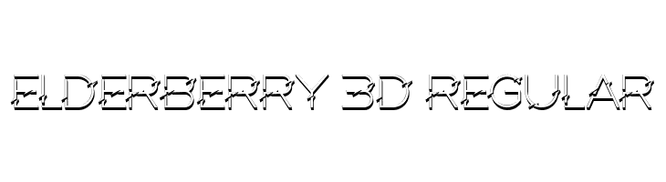 Elderberry 3D Regular  नि: शुल्क फ़ॉन्ट्स डाउनलोड