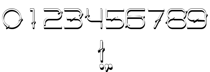 Elderberry 3D Regular Font OTHER CHARS