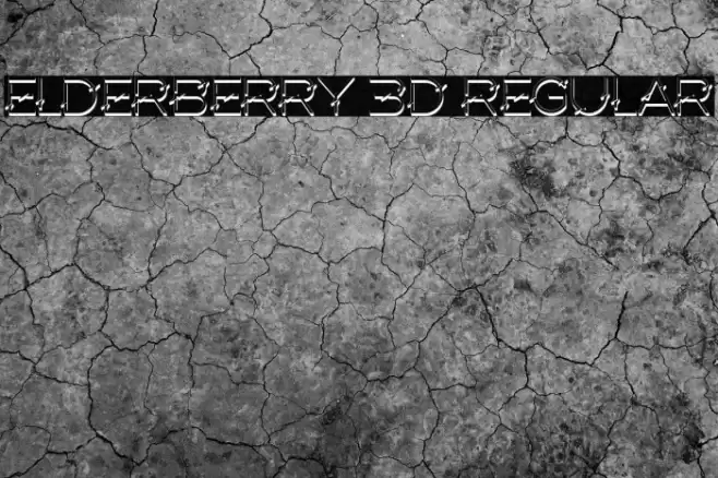 Elderberry 3D Regular Caratteri examples