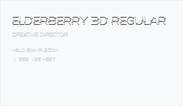 Elderberry 3D Regular Business Card