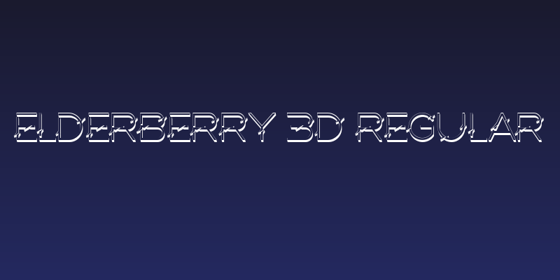 Elderberry 3D Regular Social Header