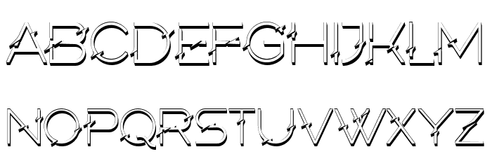 Elderberry 3D Regular Font LOWERCASE
