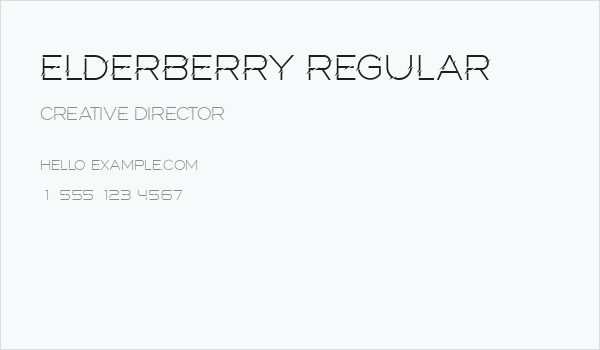 Elderberry Regular Business Card