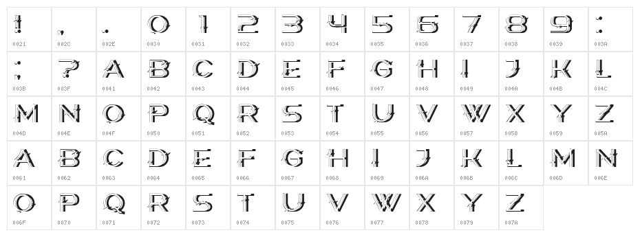 Elderberry Transparent Regular Character Map