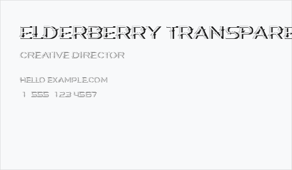 Elderberry Transparent Regular Business Card