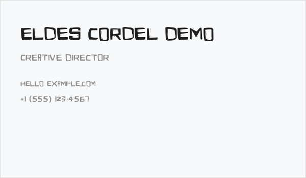 Eldes Cordel Demo Business Card