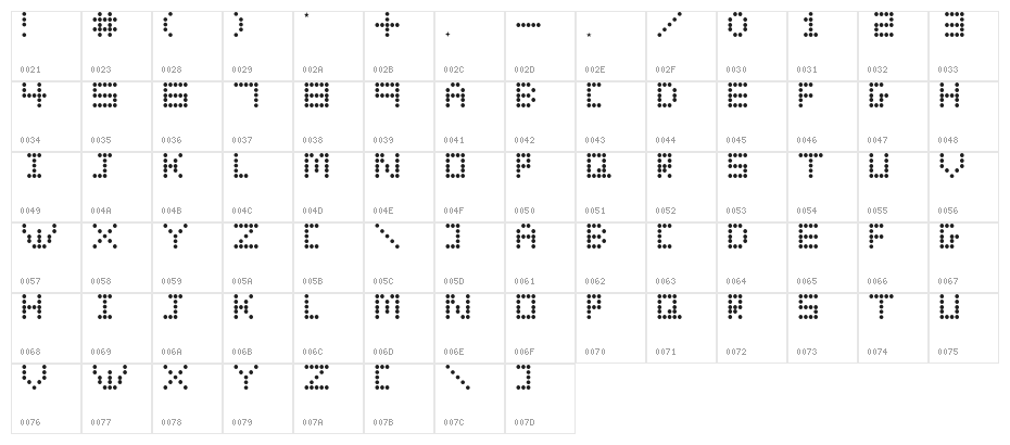 Eldora Regular Character Map