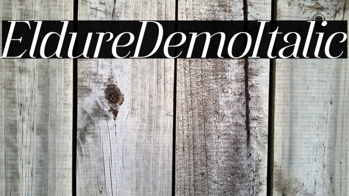 Eldure Demo Italic Example 3