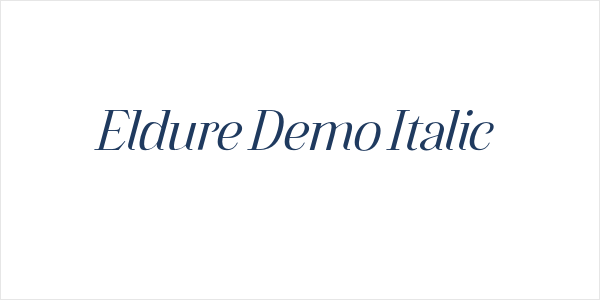 Eldure Demo Italic Logo