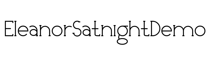 EleanorSatnightDemo  baixar fontes gratis