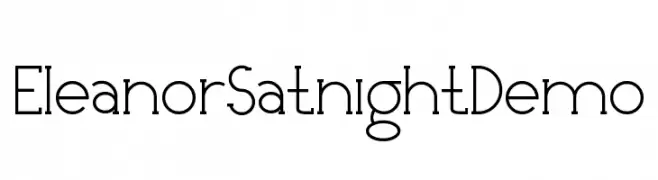 EleanorSatnightDemo  नि: शुल्क फ़ॉन्ट्स डाउनलोड