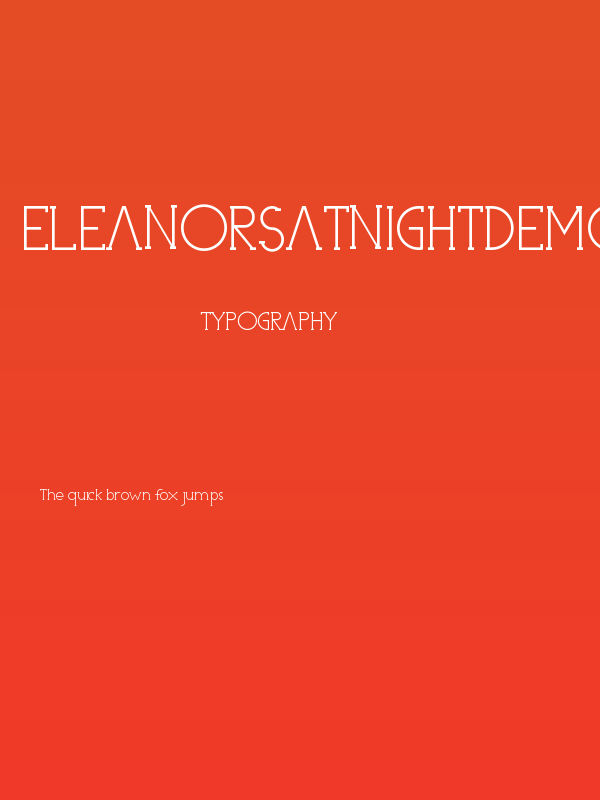 EleanorSatnightDemo Poster