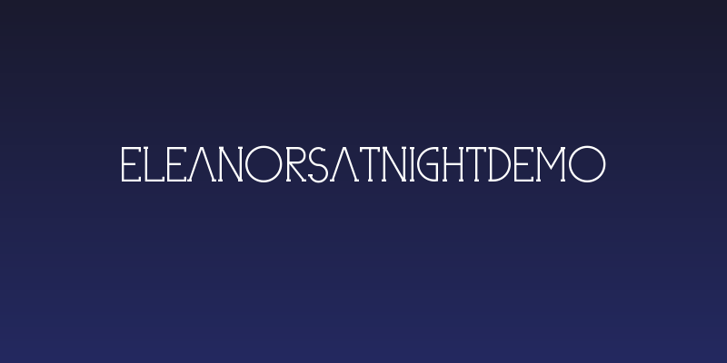 EleanorSatnightDemo Social Header