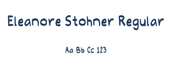 Eleanore Stohner Regular Font Preview