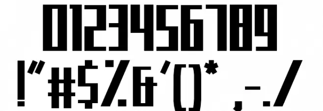 Elecstrom Regular Font OTHER CHARS