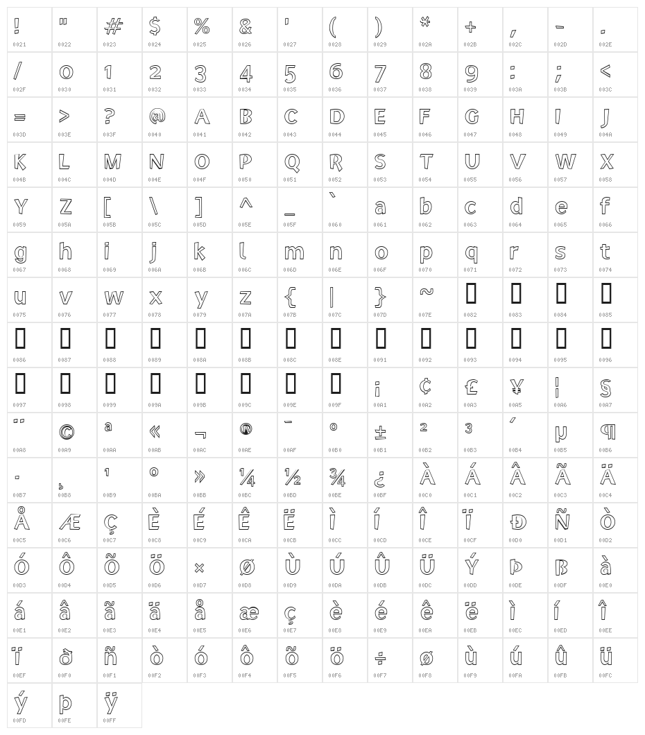 Elected Office Outline Character Map