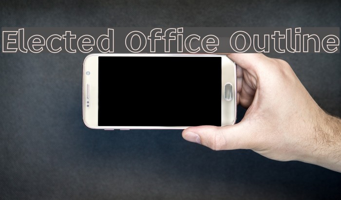 Elected Office Outline Font examples