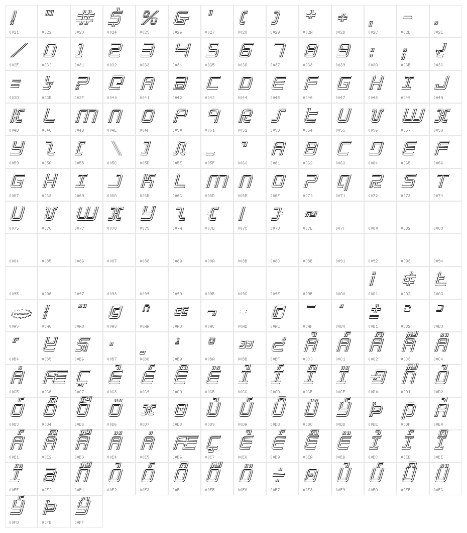 Election Day 3D Italic Character Map